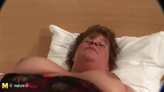 Big mature lady and her collection of toys