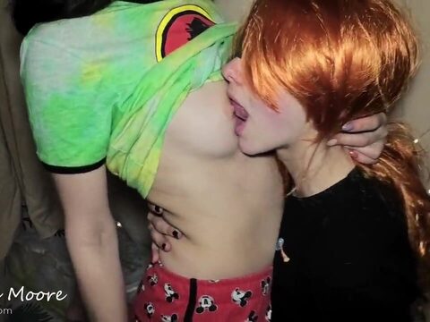 Homemade video of a lesbian stepsister licking her pussy and ass