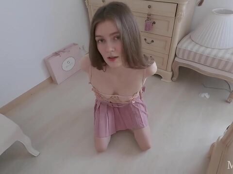 Solo play with dildo and blow job, Russian amateur.
