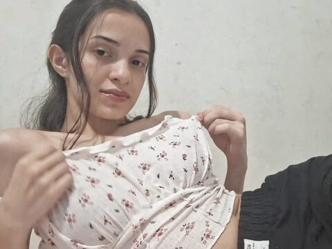 Solo performance of a sweet and petite TikTok star, 18 years old.