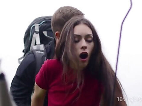 Sexy chick waits for help and a bright orgasm