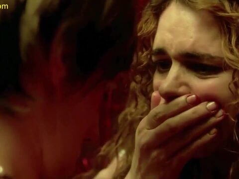 Billie Piper naked with beautiful brunette hair in Penny Dreadful
