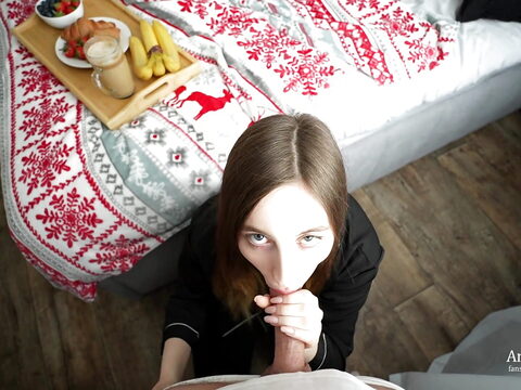 18-year-old stepsister Anny Walker's Christmas breakfast surprise