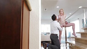 Stepdad Punishes Cheating Stepdaughter