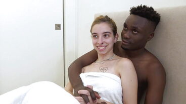 Irina love, a blonde teen, gets her first interracial scene