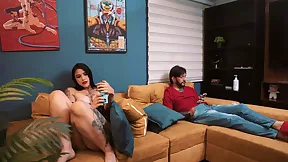 Gothic stepmom gets banged by her stepson when dad's not around