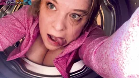 Stunning stepmom gets trapped in the washing machine and has sex.