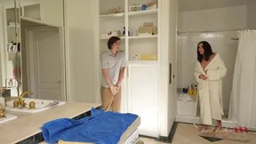 The step-nephew caught his stepmom Shay in the shower and more.