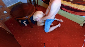 Help! Step Son, your Step Mom Stuck under the Table... no don't Fuck Me, Please!